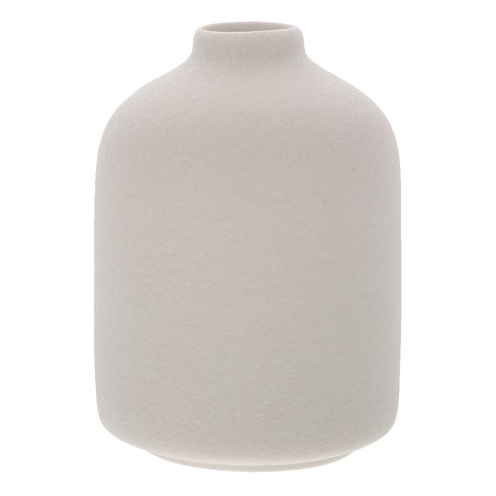 RENACLIPY Zen Style Ceramic Vase for Home and Garden White Pottery Floral Container