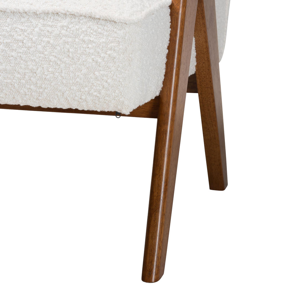 Georgina Japandi Accent Chair, Walnut Brown