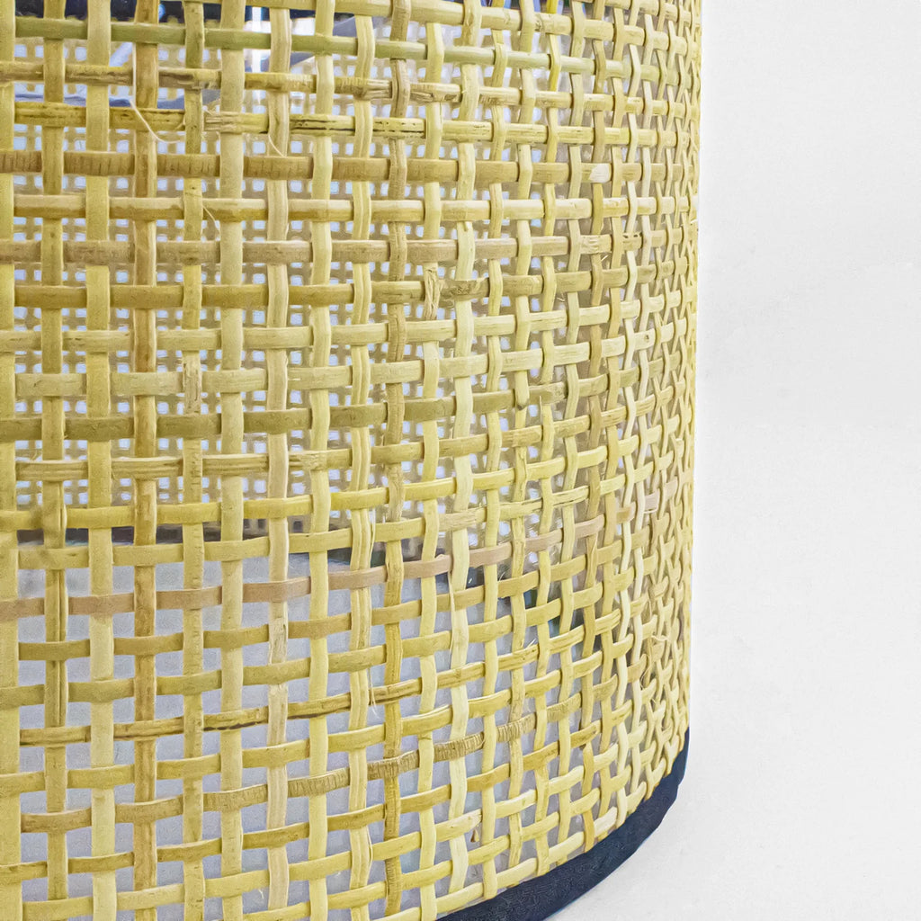 Boho Rattan Floor Lamp, Farmhouse Standing Light with ON/OFF Switch E26 Lights for Bedrooms Living Room