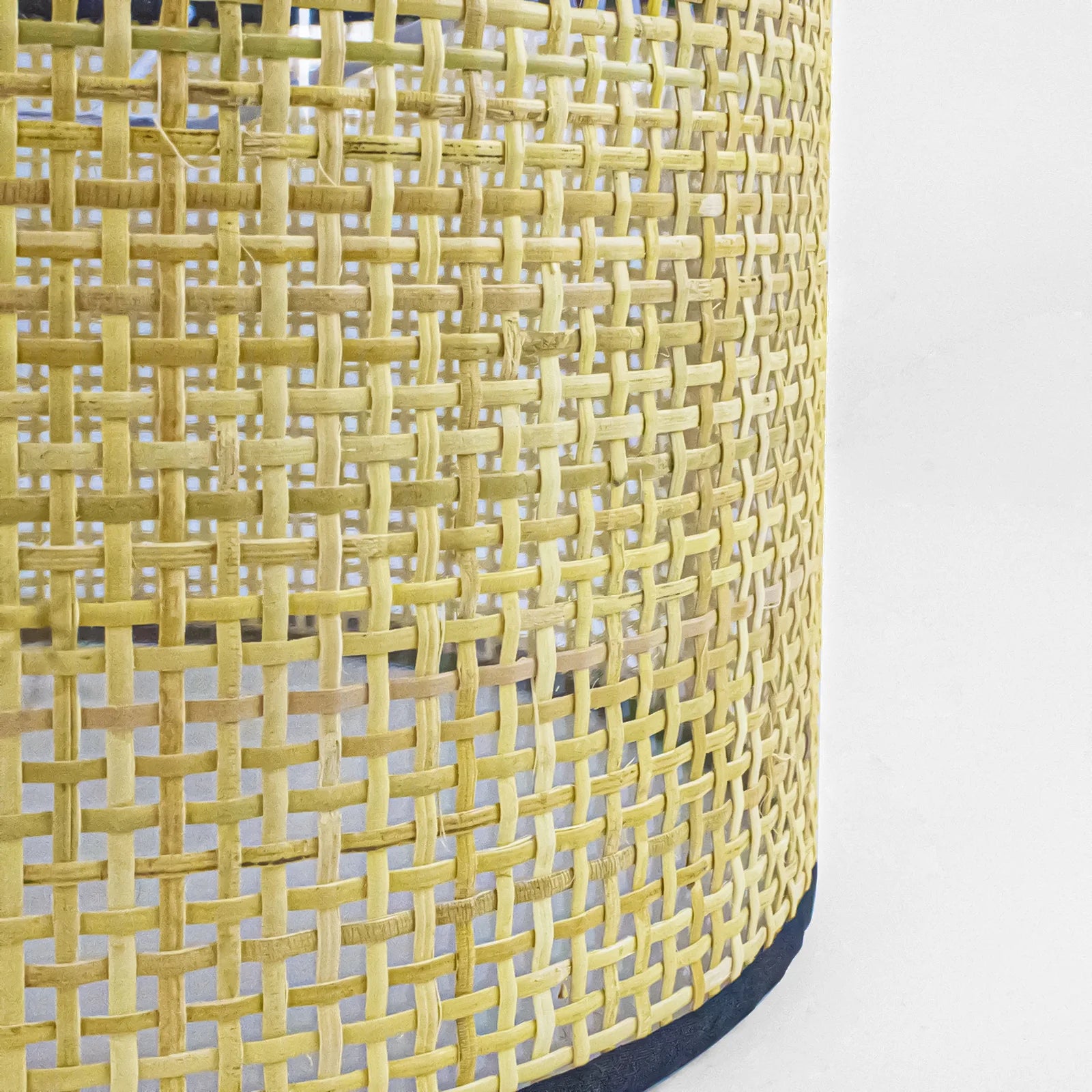 Boho Rattan Floor Lamp, Farmhouse Standing Light with ON/OFF Switch E26 Lights for Bedrooms Living Room