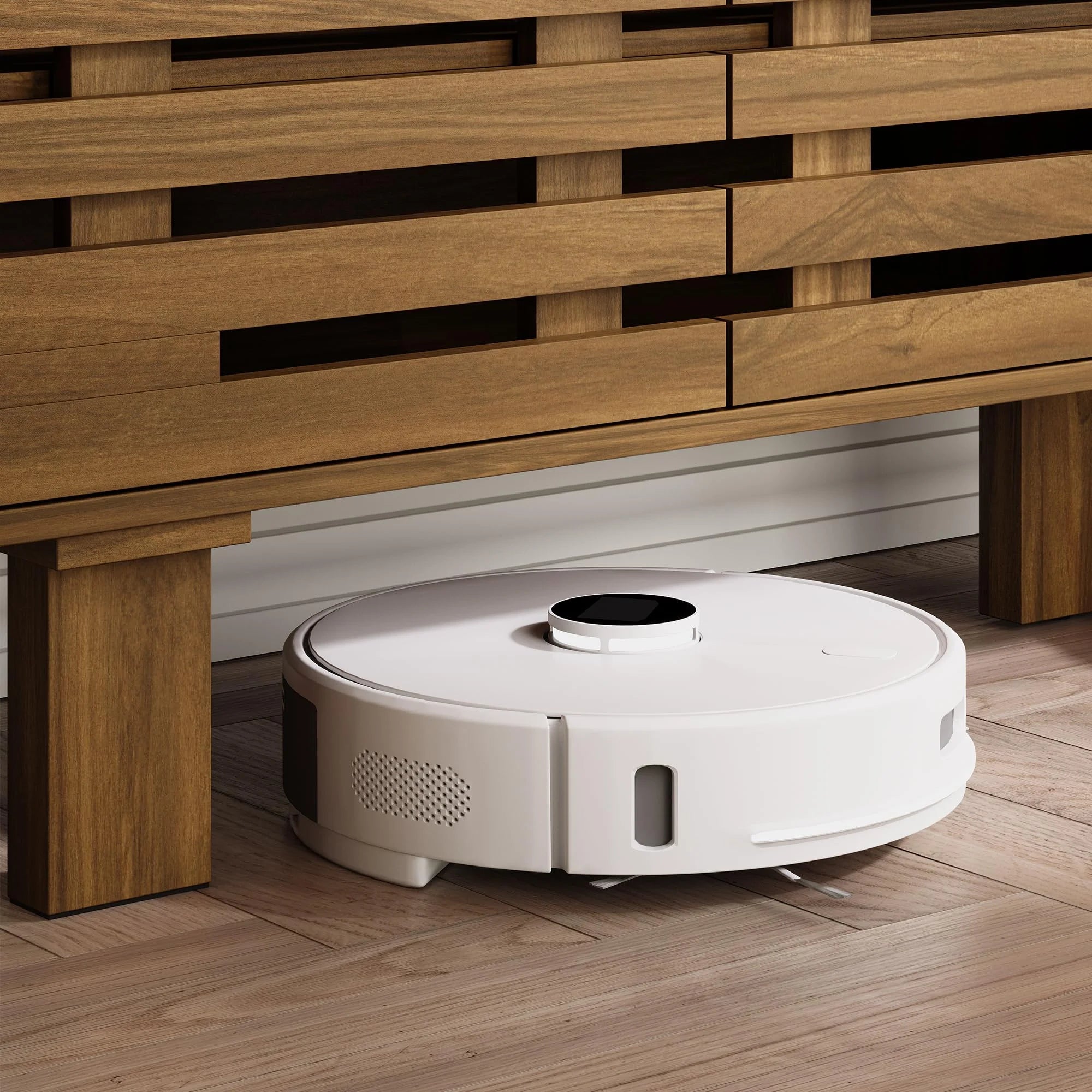 47" Wide Shoe Cabinet with Drawers and Adjustable Shelves, Entryway Shoe Storage Organizer with Louvered Doors, Japandi Brutalist Walnut Grid Design, Fits 20–24 Pairs