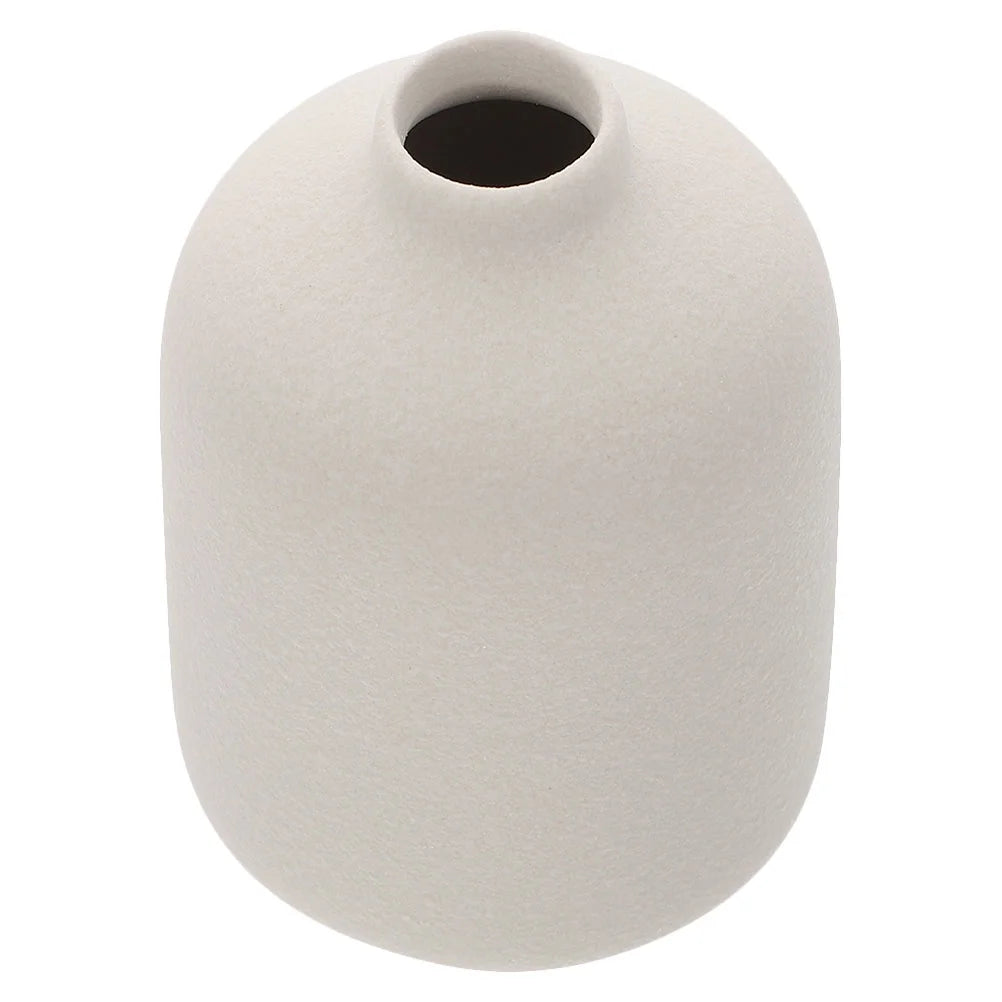 RENACLIPY Zen Style Ceramic Vase for Home and Garden White Pottery Floral Container