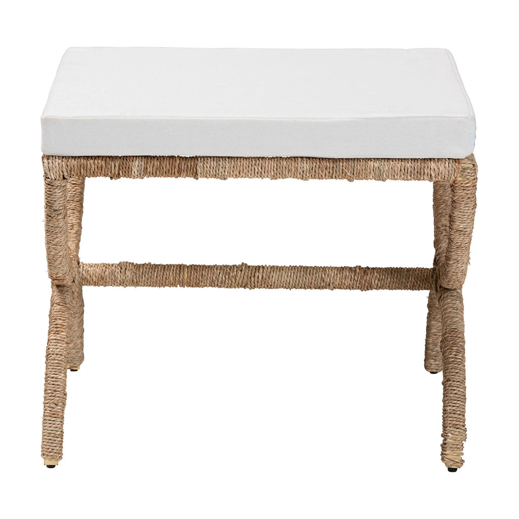 Maliyah Japandi Ottoman, Natural Brown