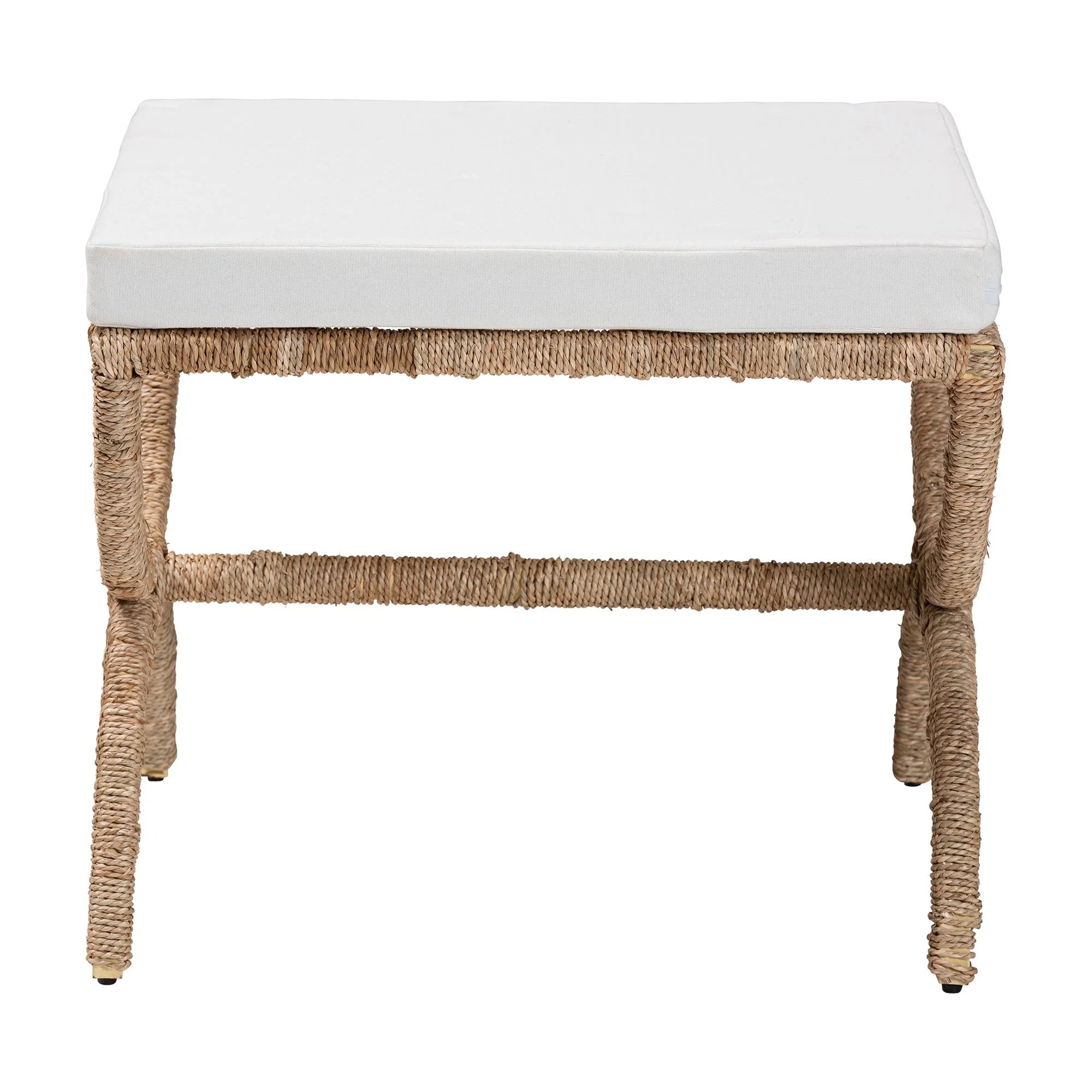 Maliyah Japandi Ottoman, Natural Brown