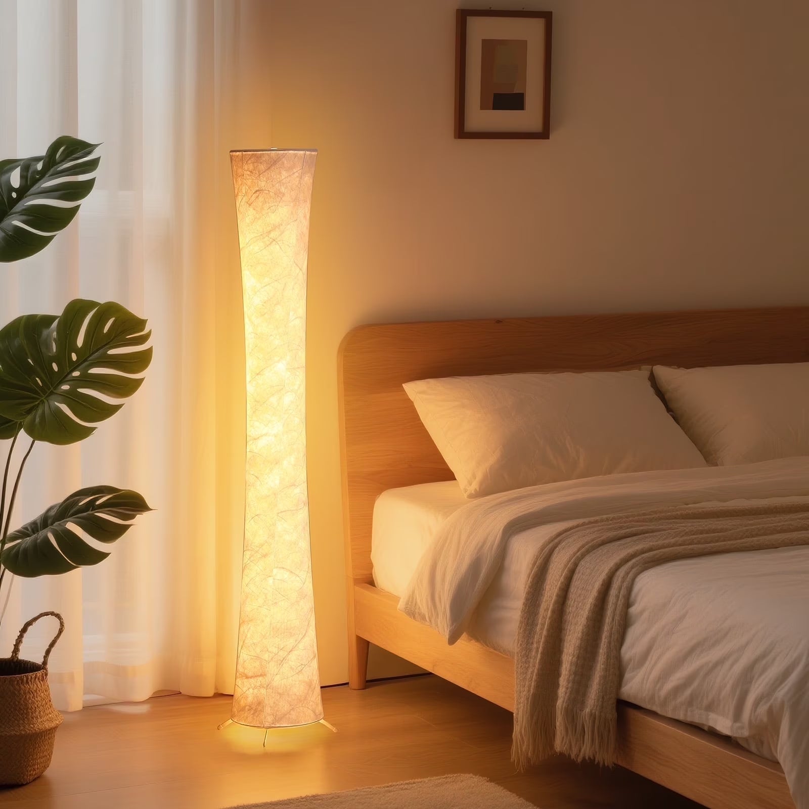 61'' RGBIC LED Floor Lamp, 1800 LM Color Changing Lighting Modern Tall Lamp with Music Sync & 16 Millio Colors, Standing Lamp with Remote & APP Control for Living Room, Bedroom, Gaming, Party