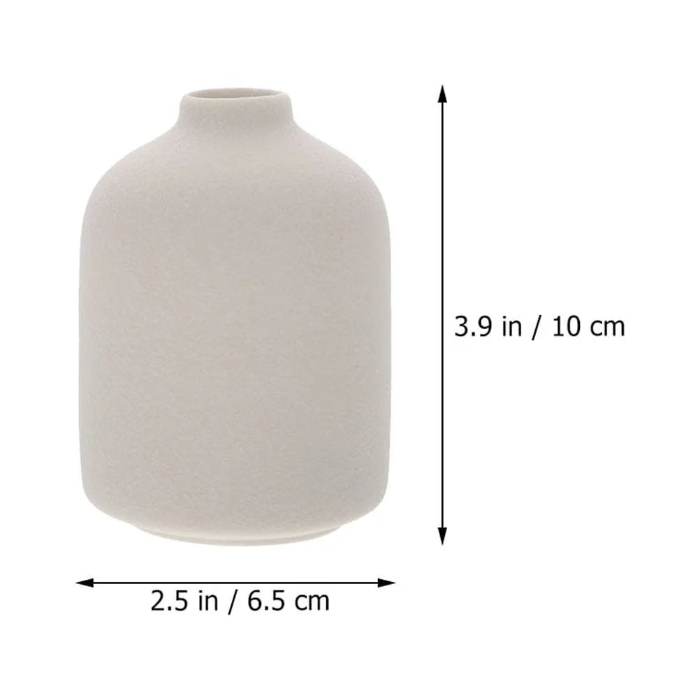 RENACLIPY Zen Style Ceramic Vase for Home and Garden White Pottery Floral Container