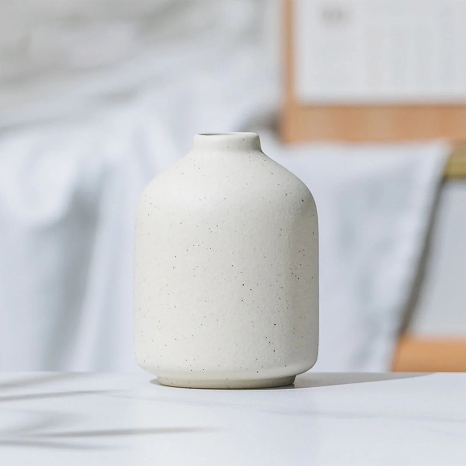 Ceramic Vase,Small Vases for Decor,Set 3 Modern Boho Vases for Flower Pampas,Fit for Living Room Desk Shelf Decor,White