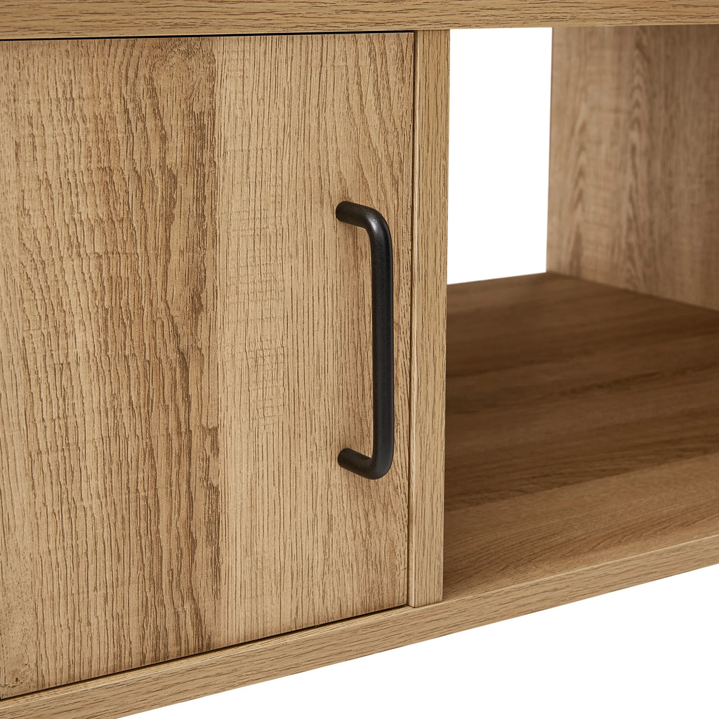 Modern Hairpin Rectangle Coffee Table, Oak