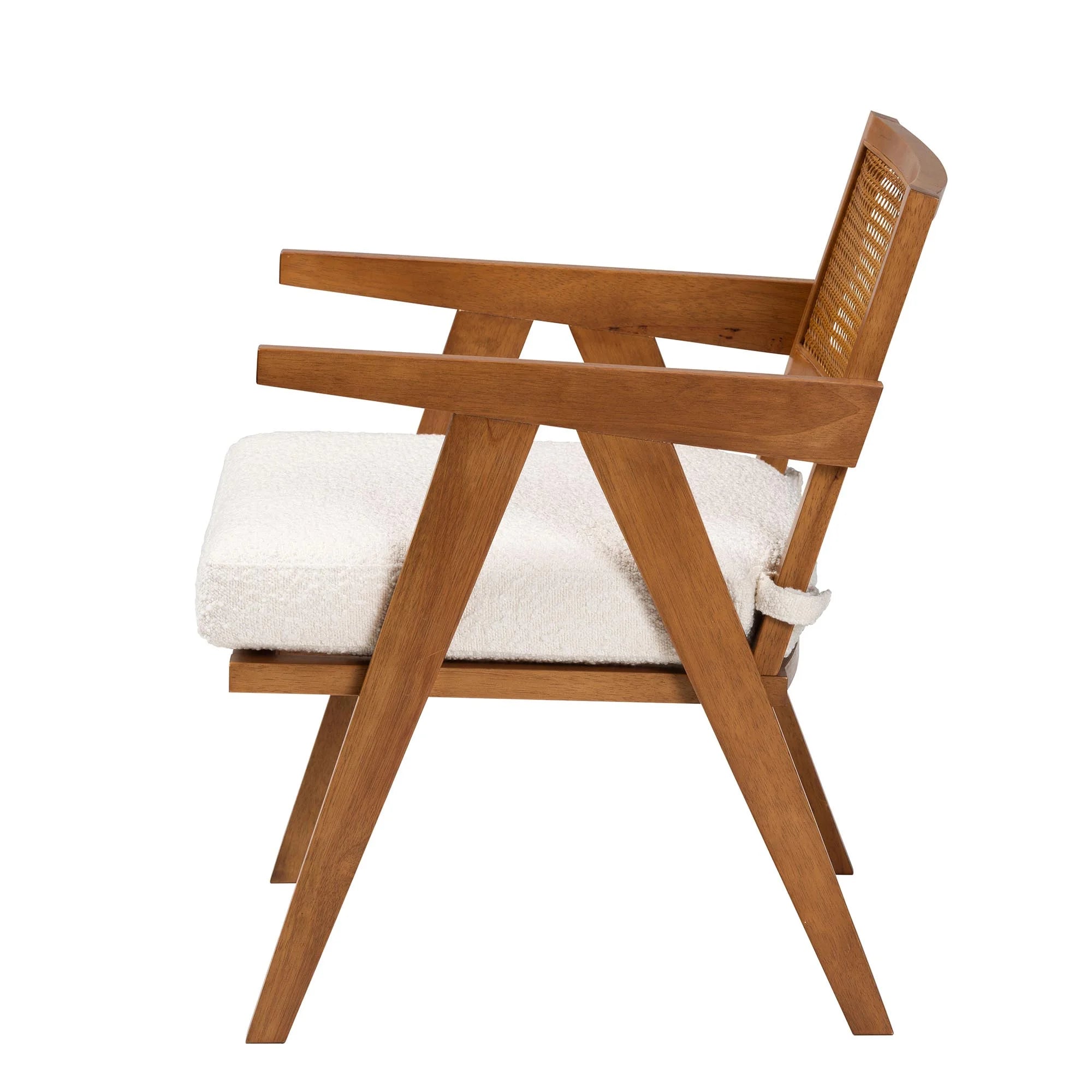 Jetsam Japandi Arm Chair, One Size, Walnut Brown