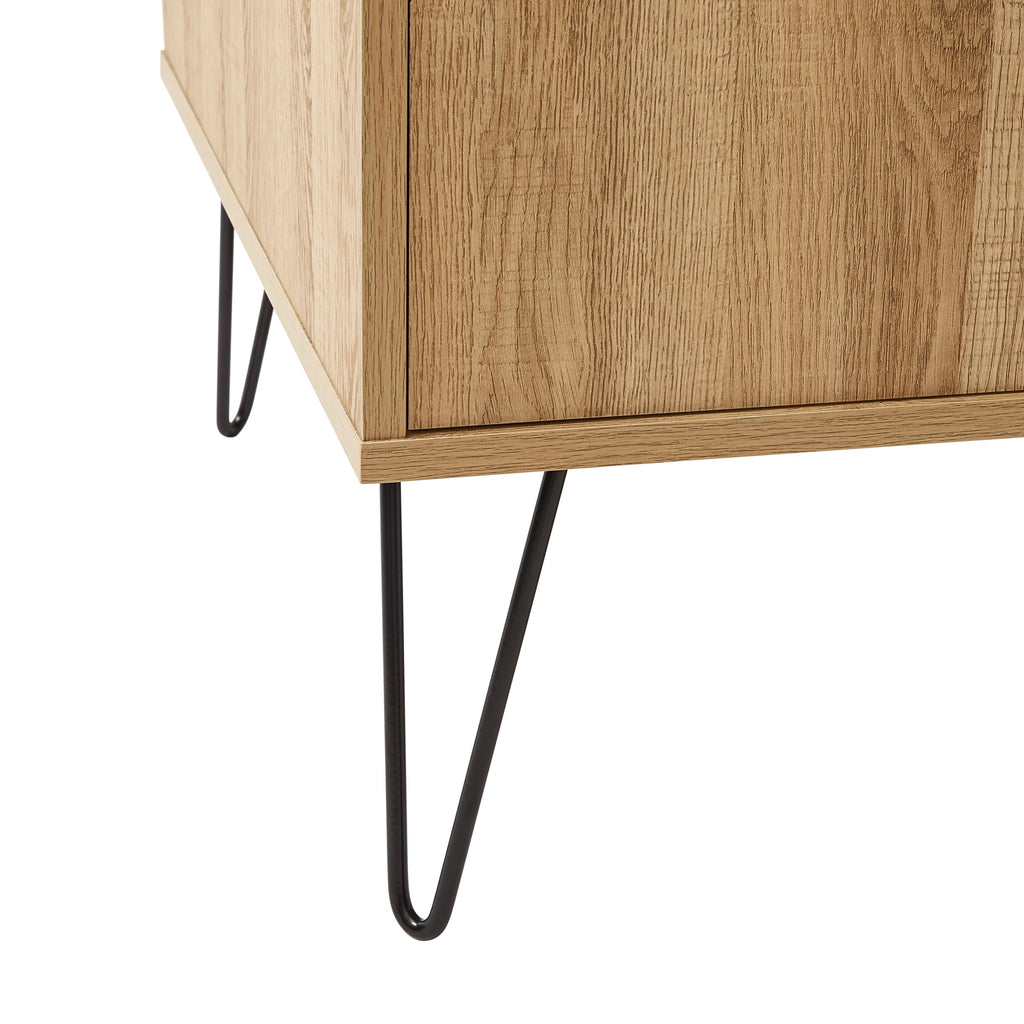 Modern Hairpin Rectangle Coffee Table, Oak