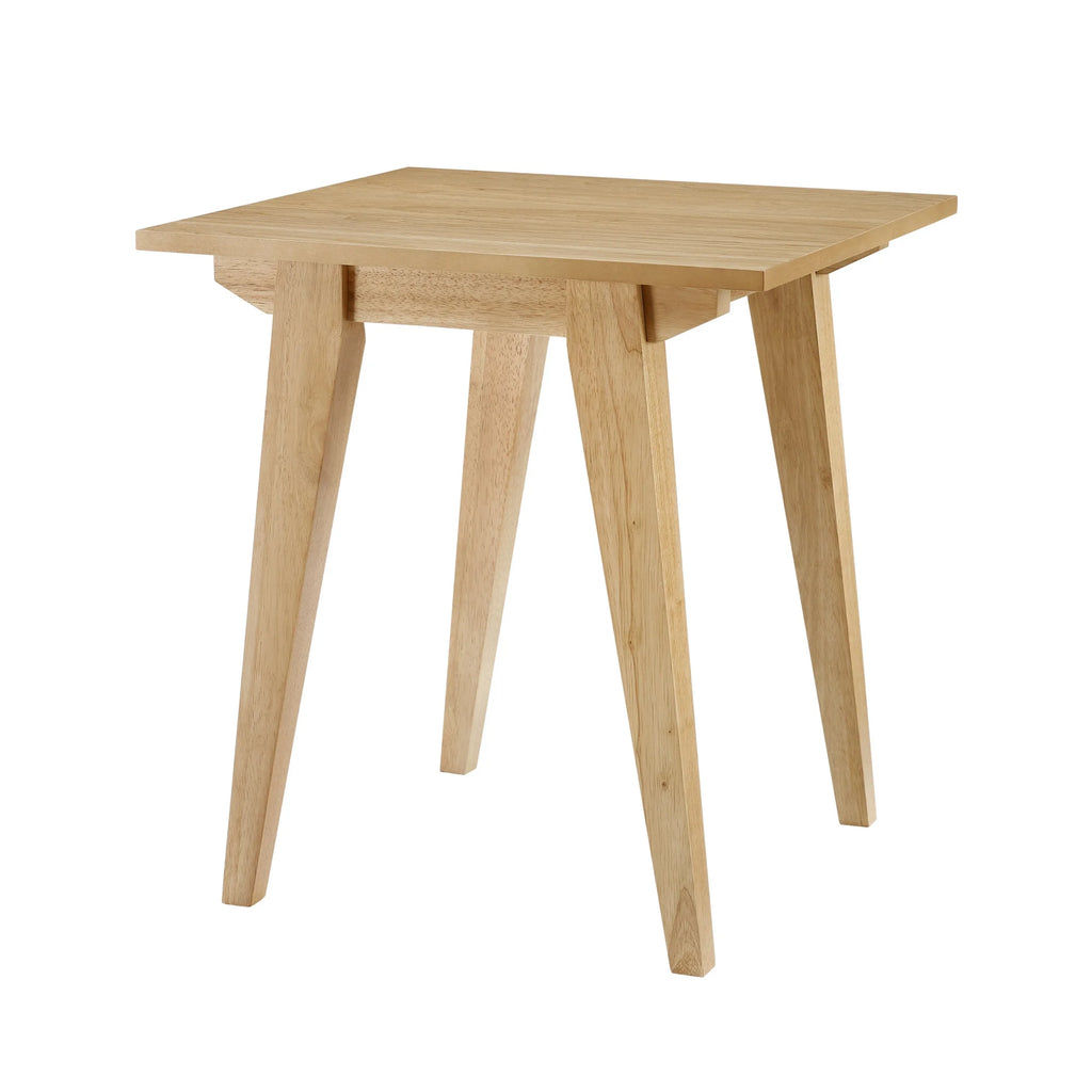 20" Japandi Tapered-Leg Side Table, English Ash