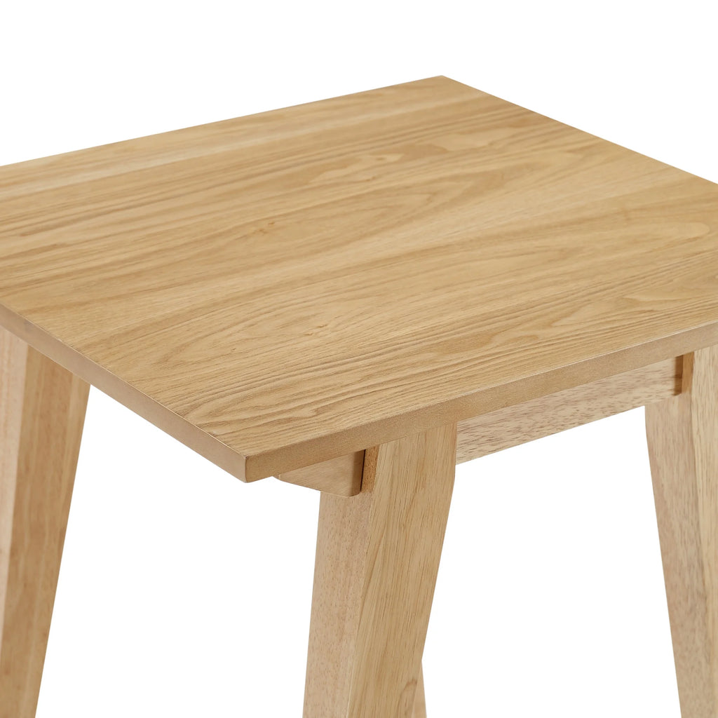 20" Japandi Tapered-Leg Side Table, English Ash