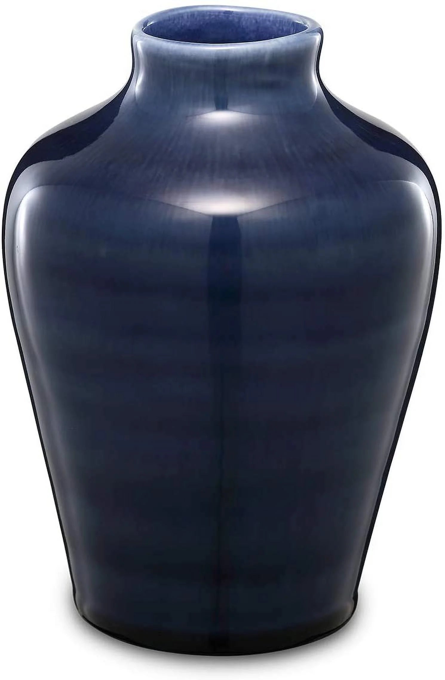 Star Moon Ceramic Small Flower Vase, 6.5" H, Rustic Art Modern Floral Blue Vase for Home Decor, Living Room, Desktop Decoration Vase