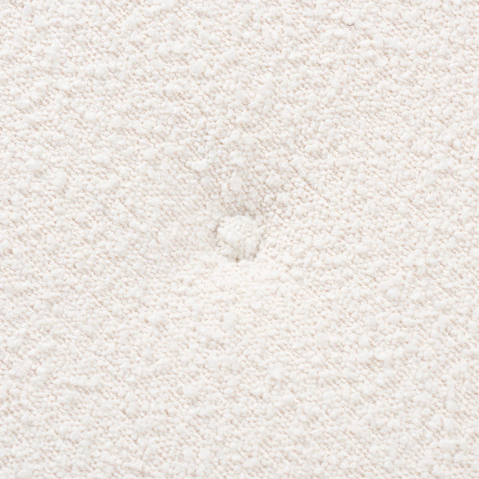 Iliana Japandi Cream Boucle Fabric and Walnut Brown Finished Rubberwood Ottoman Footstool