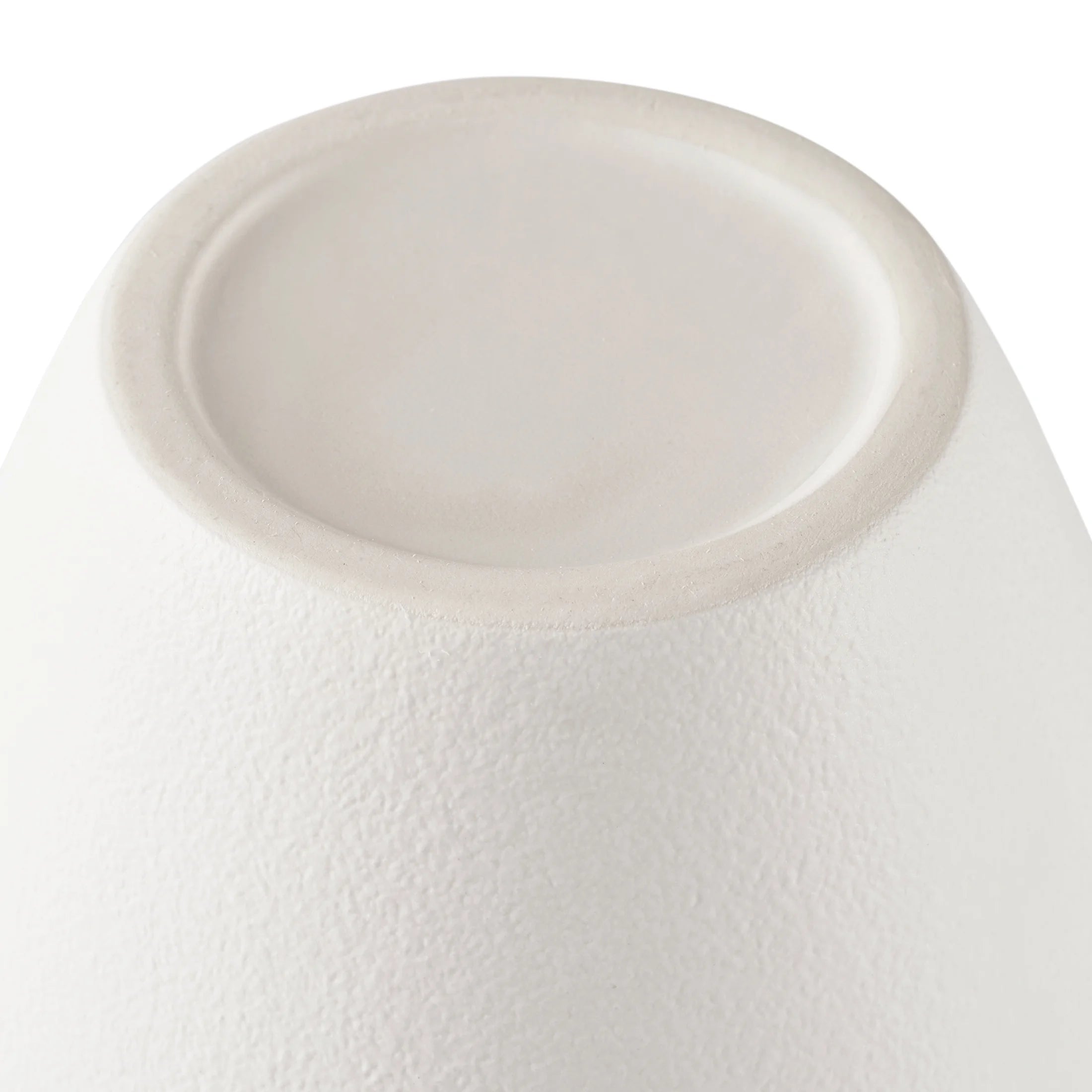 9.8" White Handled Ceramic Vase