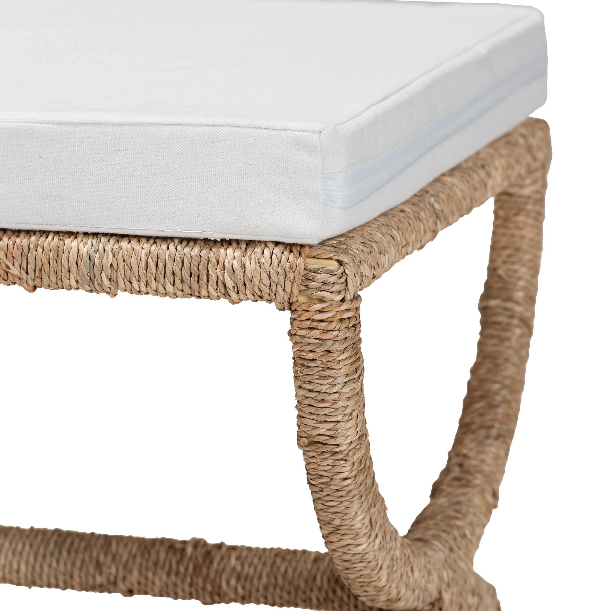 Maliyah Japandi Ottoman, Natural Brown