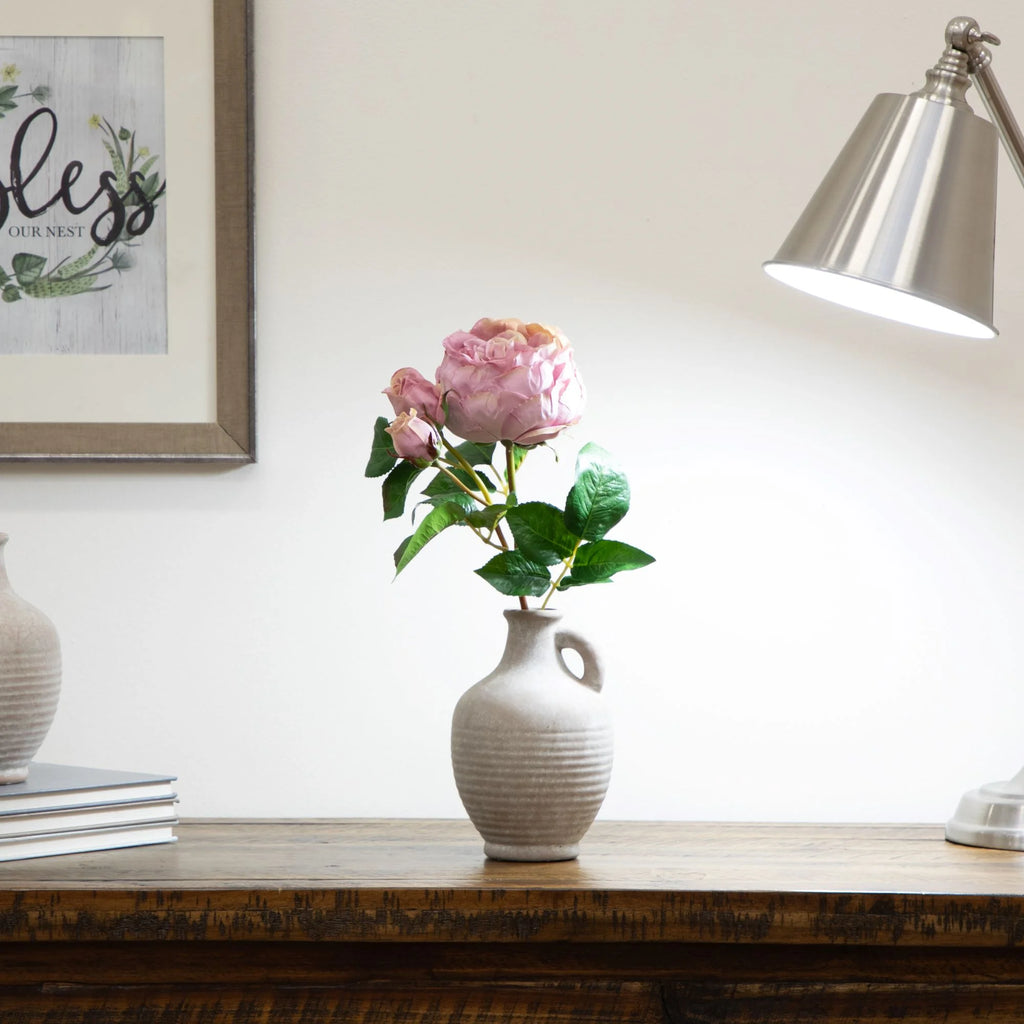 Indoor Ceramic Handled Jug, 7" Brown