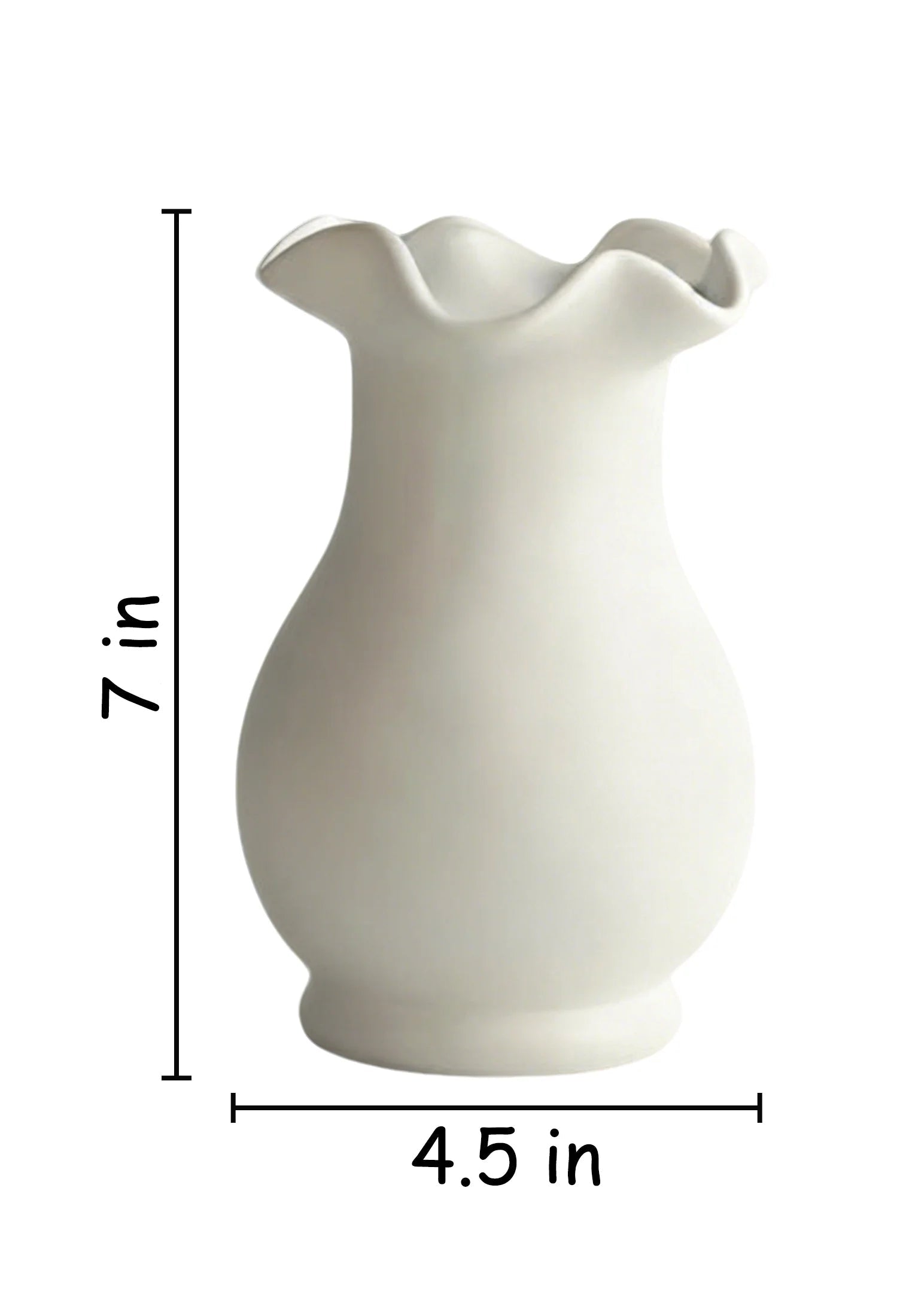 White Vase for House Table Decor Small Ceramic Vase for Flowers Home Tabletop Decoration Decorative Vases for Bouquet