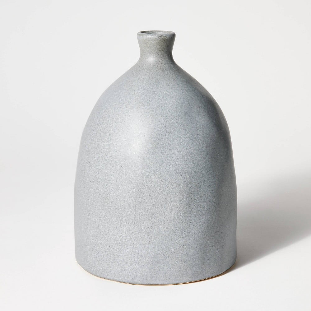 Ceramic Slate Vase Gray - Threshold™ Designed with : Watertight Tabletop Decor, 9.45" Tall