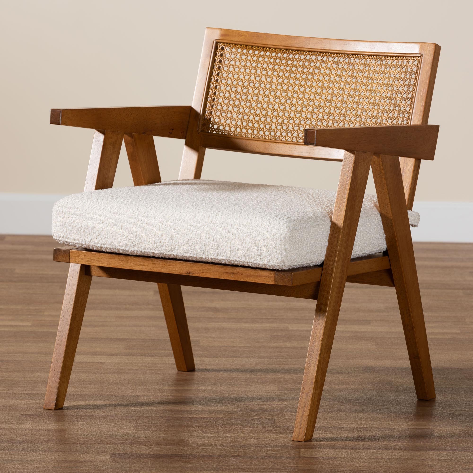 Jetsam Japandi Arm Chair, One Size, Walnut Brown